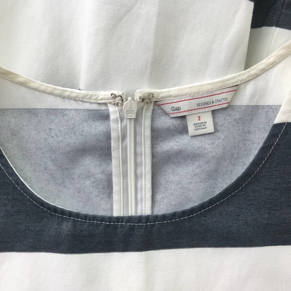 Gap Black & White Stripe Fit & Flare Dress Size 2 - Picture 4 of 10